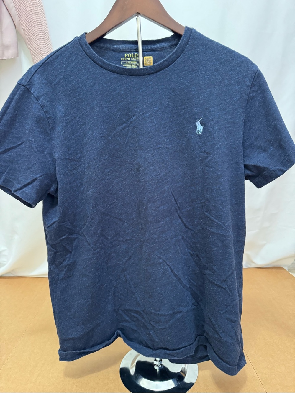 Polo by Ralph Lauren Navy Short Sleeve Crew Tee with Embroidered Pony slim large
